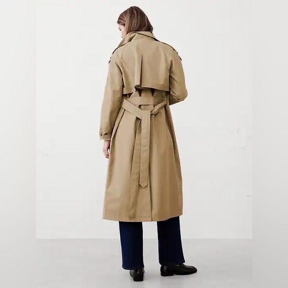 FINAL MARKDOWN! NWT! BANANA REPUBLIC BLACK TIMELESS TRENCH COAT - Picture 2 of 4